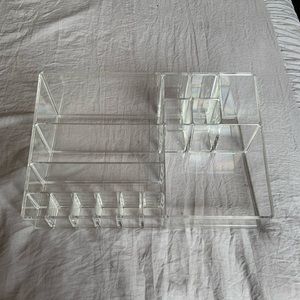 Clear acrylic makeup organizer
